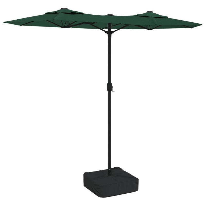 Chargez l'image dans la visionneuse de la galerie, Vidaxl parasol dubbel dak 316x145 cm groen
