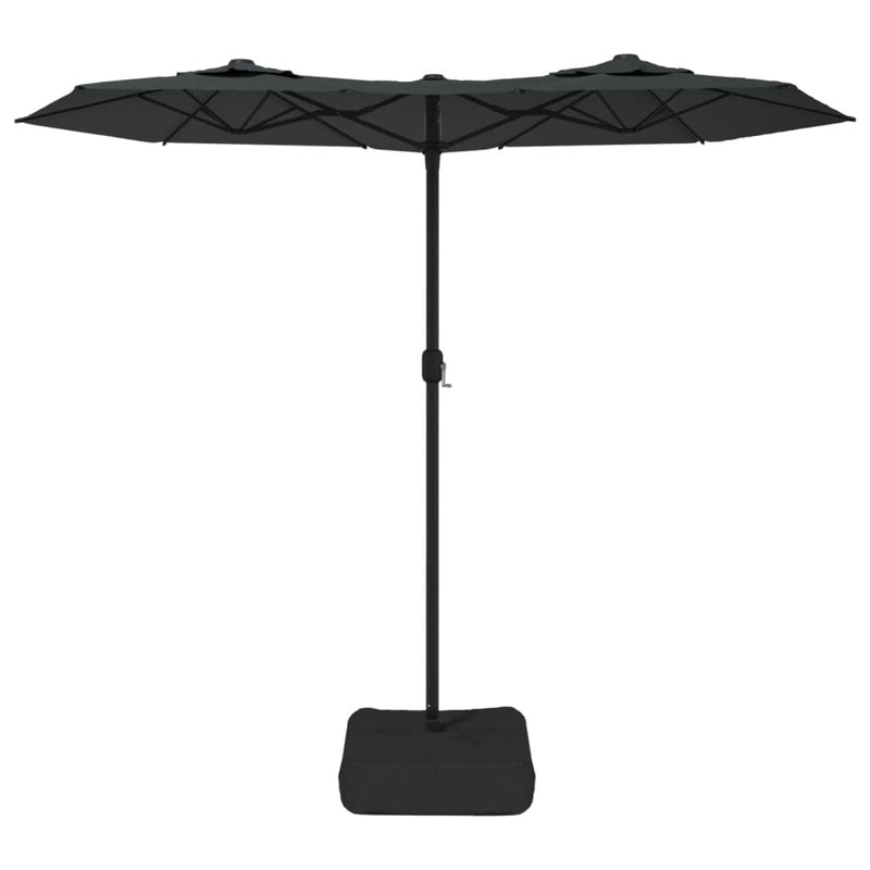 ギャラリービューアに画像をロードする, Vidaxl parasol dubbel dak 316x145 cm antracietkleurig
