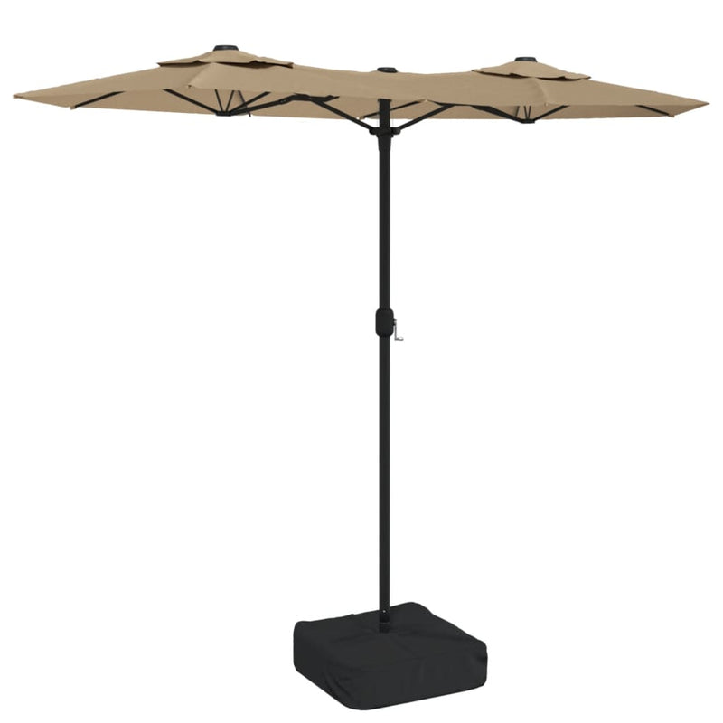 ギャラリービューアに画像をロードする, Vidaxl parasol dubbel dak 316x145 cm taupe
