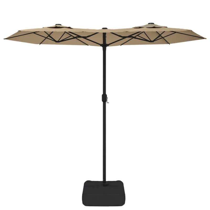 ギャラリービューアに画像をロードする, Vidaxl parasol dubbel dak 316x145 cm taupe
