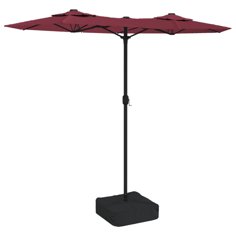 Load image into Gallery viewer, Vidaxl parasol dubbel dak 316x145 cm bordeauxrood
