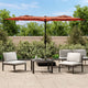 Vidaxl parasol dubbel dak met led's 316x145 cm terracottakleurig