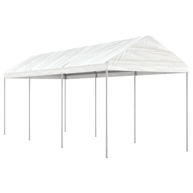 ギャラリービューアに画像をロードする, VidaXL Prieel met dak 6,69x2,28x2,69 m polyetheen wit
