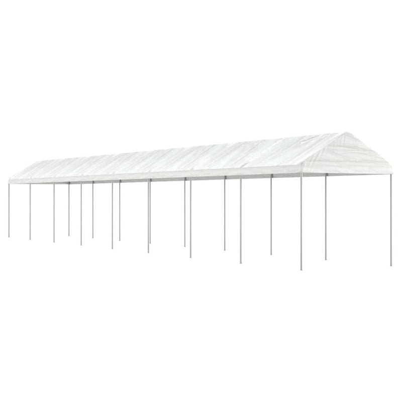Chargez l'image dans la visionneuse de la galerie, VidaXL Prieel met dak 17,84x2,28x2,69 m polyetheen wit
