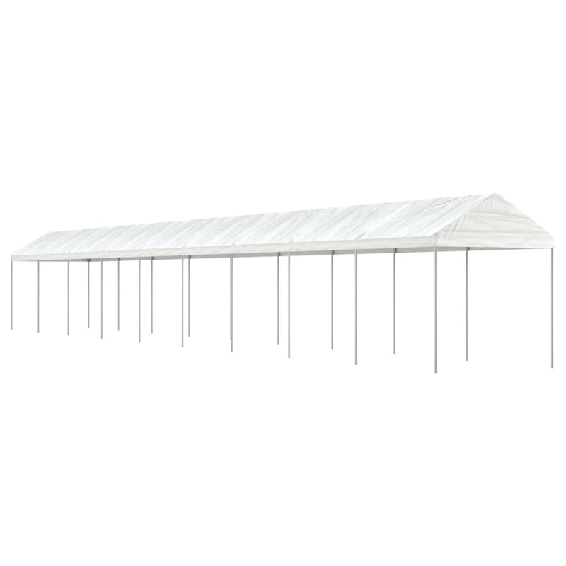 ギャラリービューアに画像をロードする, VidaXL Prieel met dak 20,07x2,28x2,69 m polyetheen wit
