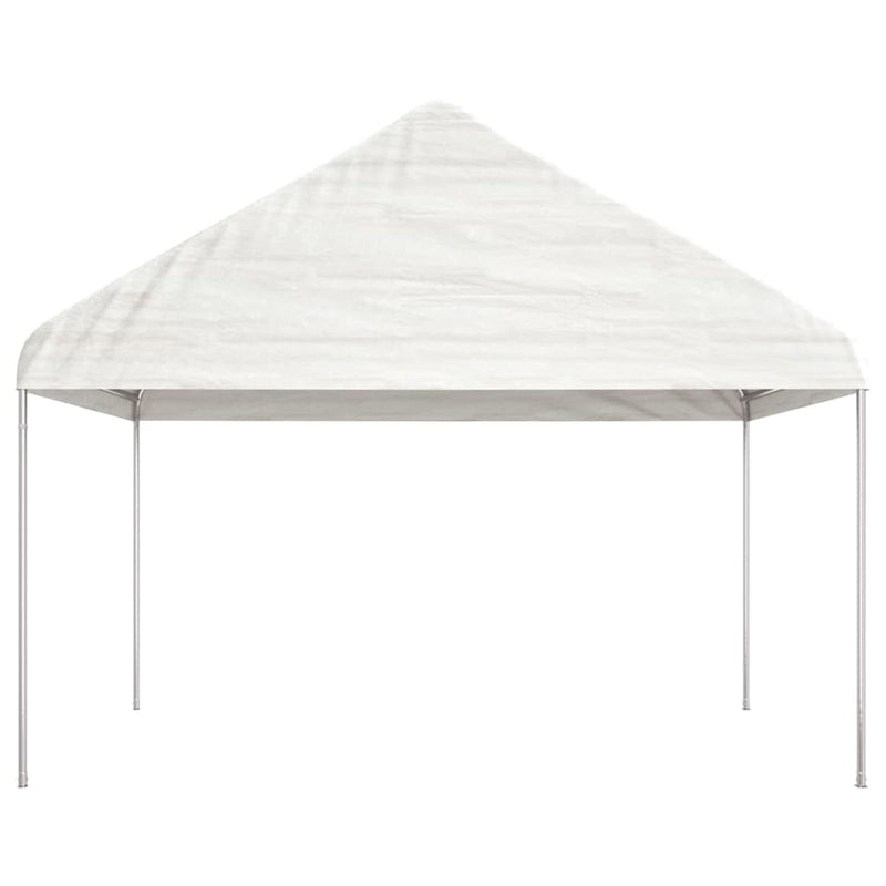 Afbeelding laden in galerijviewer, VidaXL Prieel met dak 11,15x4,08x3,22 m polyetheen wit
