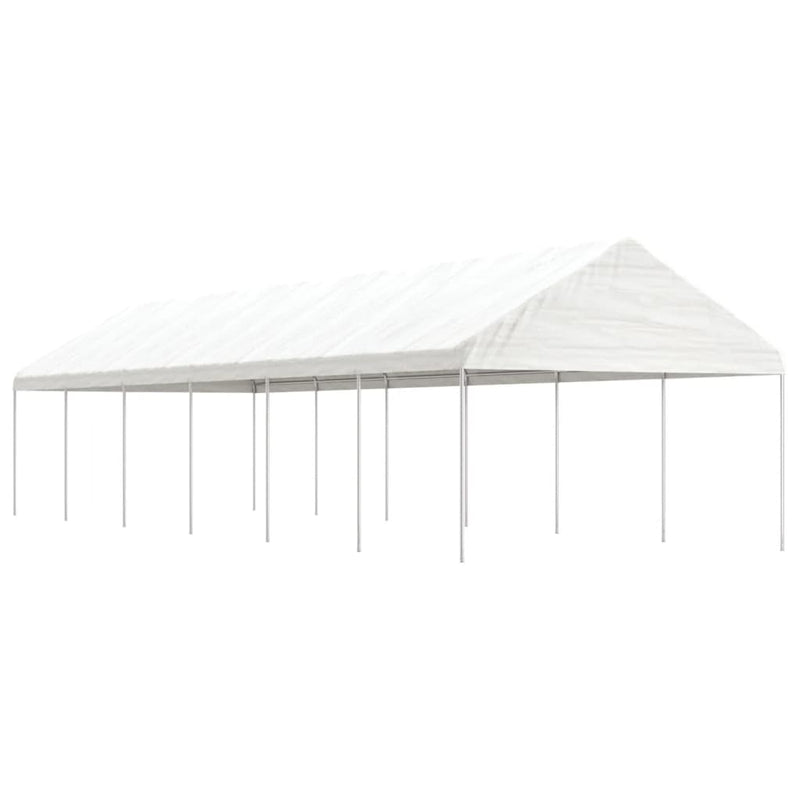 Chargez l'image dans la visionneuse de la galerie, VidaXL Prieel met dak 13,38x4,08x3,22 m polyetheen wit
