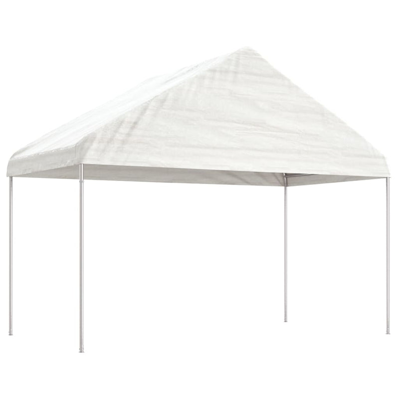 Afbeelding laden in galerijviewer, VidaXL Prieel met dak 15,61x4,08x3,22 m polyetheen wit
