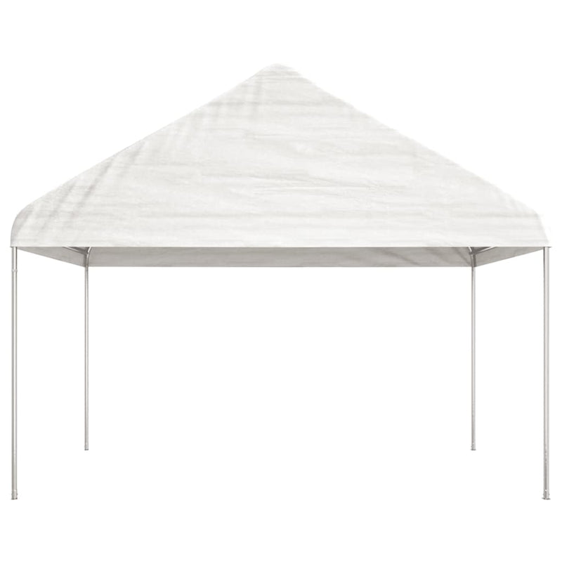Afbeelding laden in galerijviewer, VidaXL Prieel met dak 20,07x4,08x3,22 m polyetheen wit

