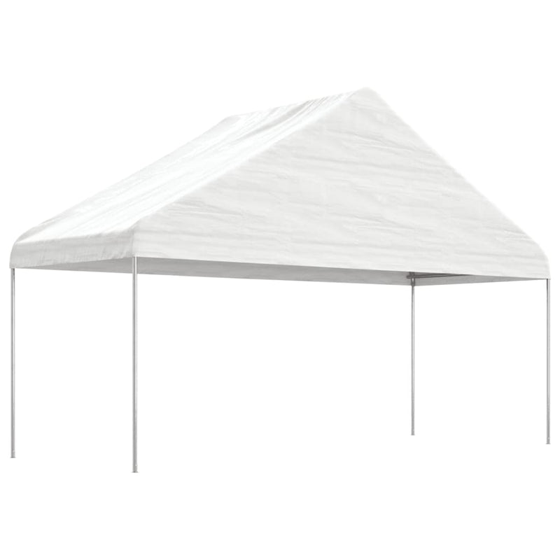 Afbeelding laden in galerijviewer, VidaXL Prieel met dak 8,92x5,88x3,75 m polyetheen wit
