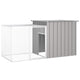 Vidaxl konijnenhok 200x91x100 cm gegalvaniseerd staal grijs