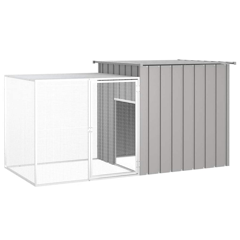 Load image into Gallery viewer, Vidaxl konijnenhok 200x91x100 cm gegalvaniseerd staal grijs
