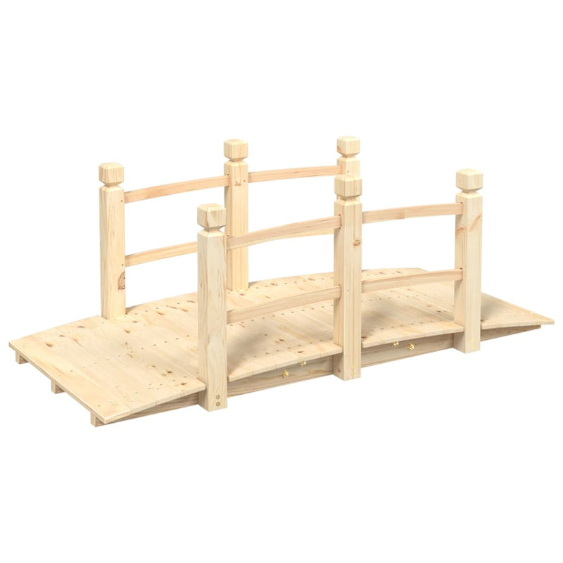 ギャラリービューアに画像をロードする, Vidaxl tuinbrug met leuningen 150x67x56 cm massief vurenhout

