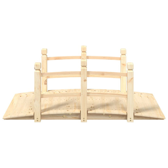 Vidaxl tuinbrug met leuningen 150x67x56 cm massief vurenhout