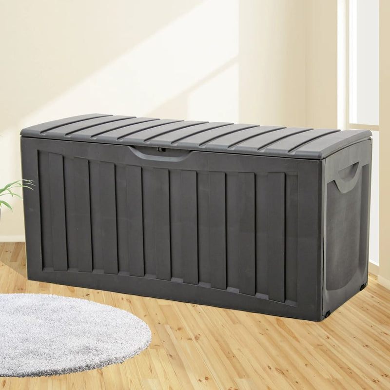 Load image into Gallery viewer, Vidaxl opbergbox 118x53x57 cm polypropyleen zwart
