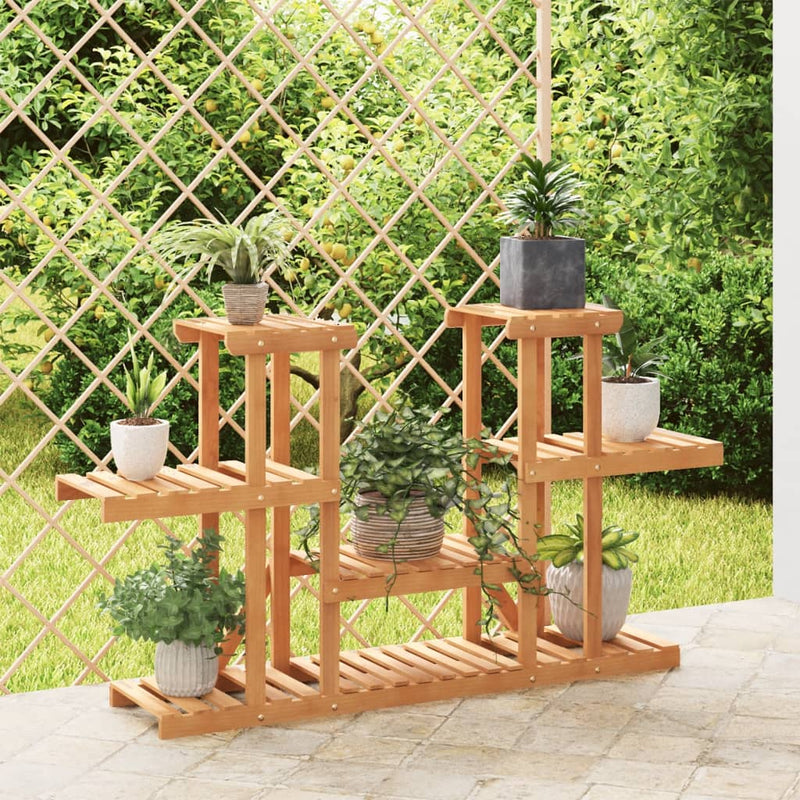 Afbeelding laden in galerijviewer, Vidaxl plantenstandaard 110x25x73 cm massief vurenhout
