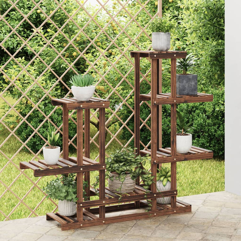 Afbeelding laden in galerijviewer, Vidaxl plantenstandaard 95x25x96 cm massief vurenhout
