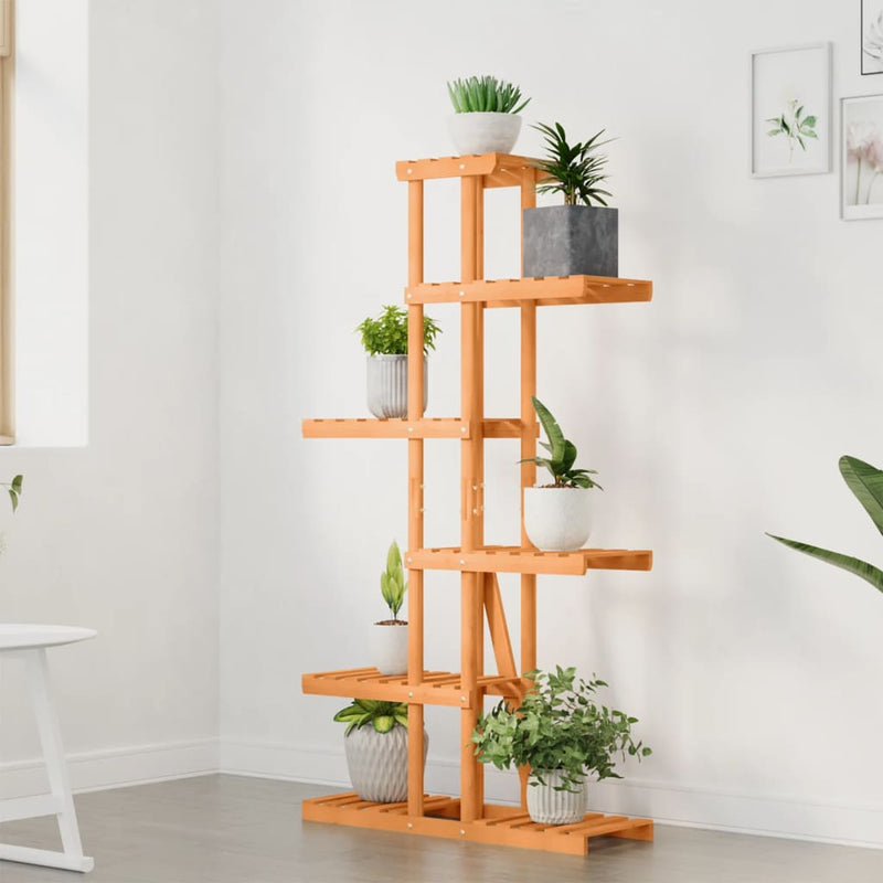 Afbeelding laden in galerijviewer, Vidaxl plantenstandaard 75x25x140,5 cm massief vurenhout
