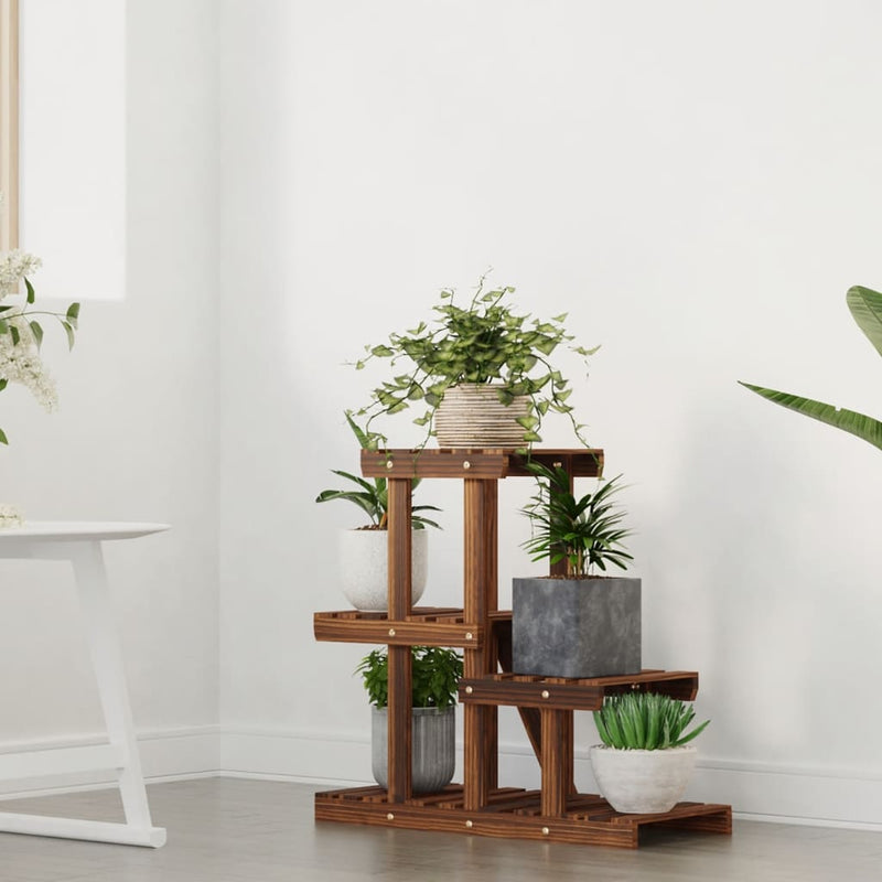 Afbeelding laden in galerijviewer, Vidaxl plantenstandaard 58x25x51 cm massief vurenhout
