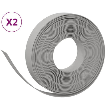 Vidaxl tuinranden 2 st 10 m 10 cm polyetheen grijs