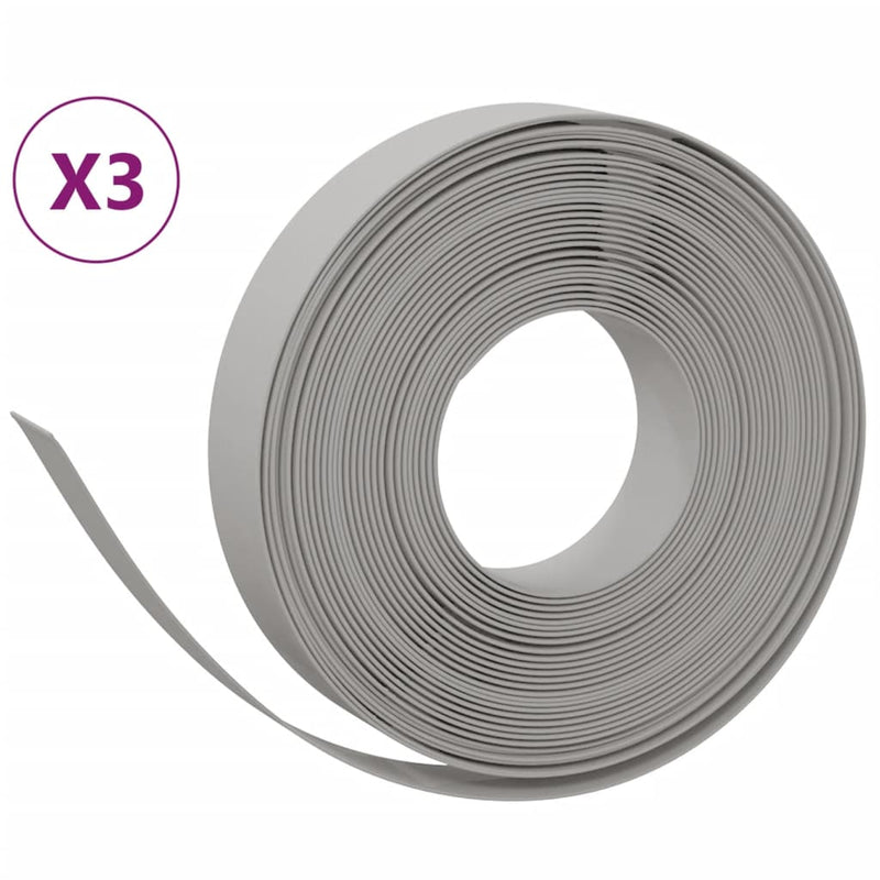 Load image into Gallery viewer, Vidaxl tuinranden 3 st 10 m 10 cm polyetheen grijs
