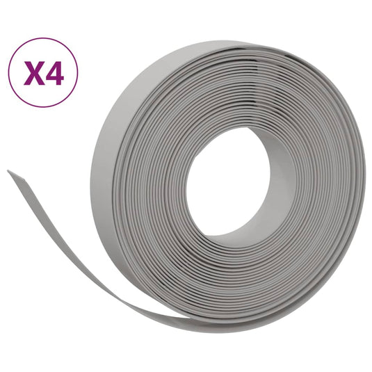 Vidaxl tuinranden 4 st 10 m 10 cm polyetheen grijs
