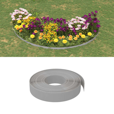 Vidaxl tuinranden 4 st 10 m 10 cm polyetheen grijs