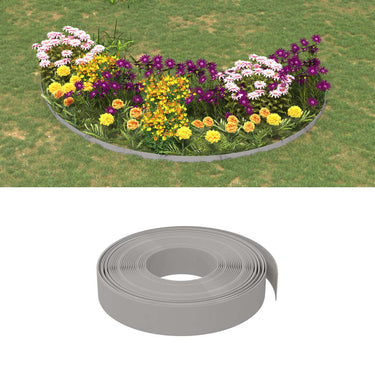Vidaxl tuinranden 5 st 10 m 10 cm polyetheen grijs