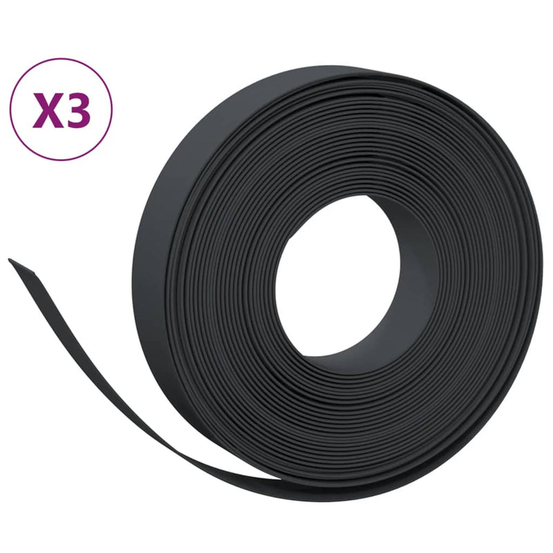 Load image into Gallery viewer, Vidaxl tuinranden 3 st 10 m 10 cm polyetheen zwart
