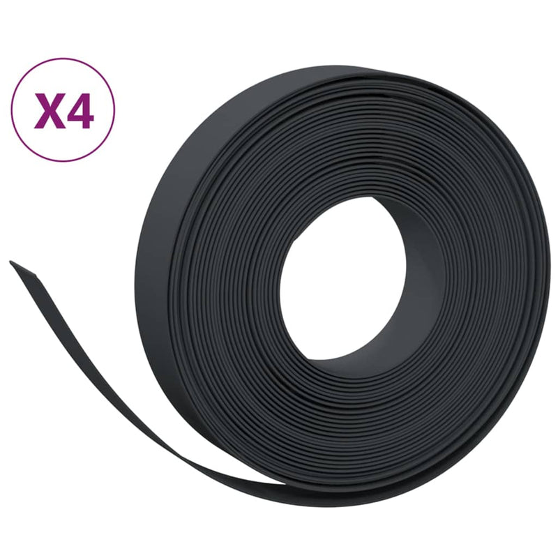 Load image into Gallery viewer, Vidaxl tuinranden 4 st 10 m 10 cm polyetheen zwart
