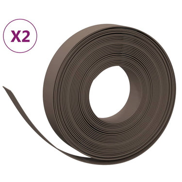 Vidaxl tuinranden 2 st 10 m 10 cm polyetheen bruin