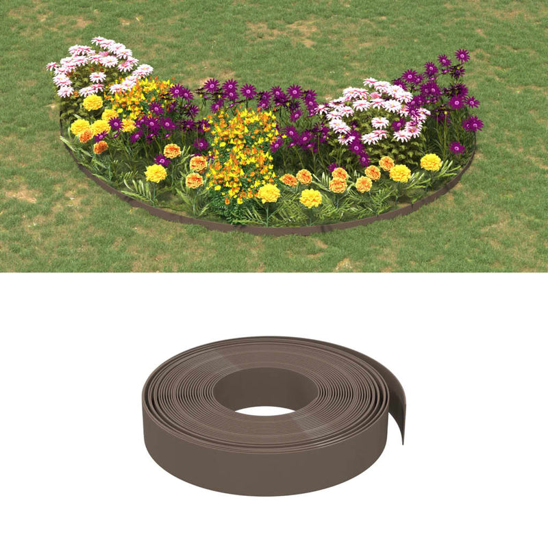 Load image into Gallery viewer, VidaXL Tuinranden 3 st 10 m 10 cm polyetheen bruin
