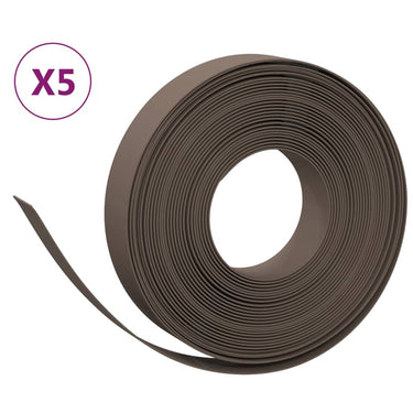 Vidaxl tuinranden 5 st 10 m 10 cm polyetheen bruin