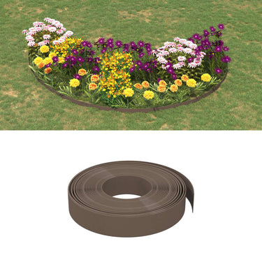 Vidaxl tuinranden 5 st 10 m 10 cm polyetheen bruin