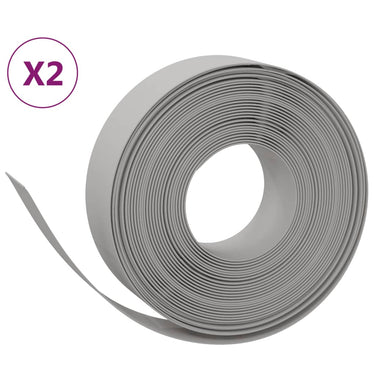 Vidaxl tuinranden 2 st 10 m 15 cm polyetheen grijs