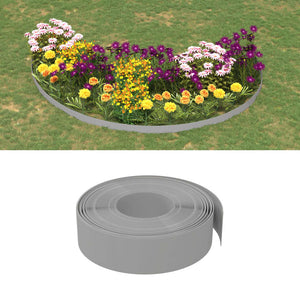 Vidaxl tuinranden 2 st 10 m 15 cm polyetheen grijs
