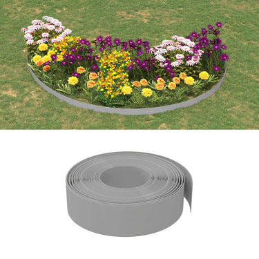 Vidaxl tuinranden 2 st 10 m 15 cm polyetheen grijs