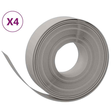 Vidaxl tuinranden 4 st 10 m 15 cm polyetheen grijs