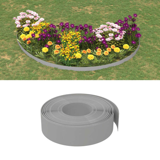 Vidaxl tuinranden 5 st 10 m 15 cm polyetheen grijs