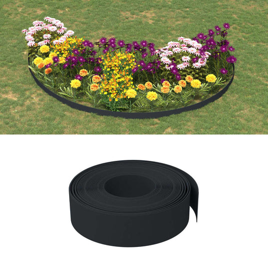Vidaxl tuinranden 4 st 10 m 15 cm polyetheen zwart