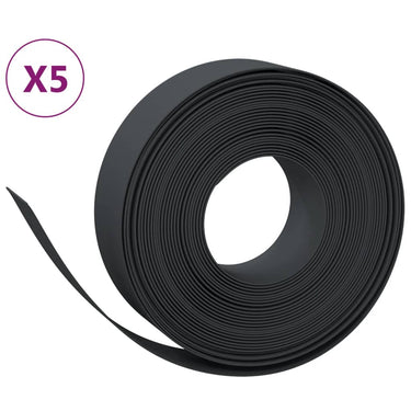 Vidaxl tuinranden 5 st 10 m 15 cm polyetheen zwart