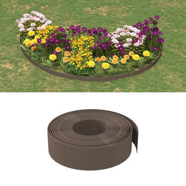 Vidaxl tuinranden 4 st 10 m 15 cm polyetheen bruin