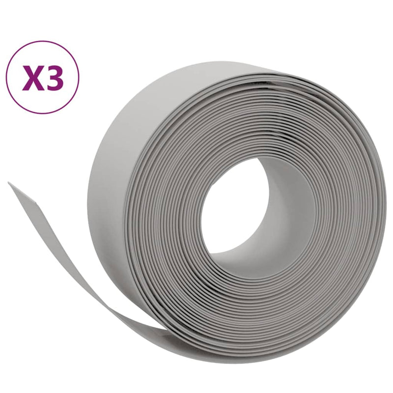 Load image into Gallery viewer, Vidaxl tuinranden 3 st 10 m 20 cm polyetheen grijs
