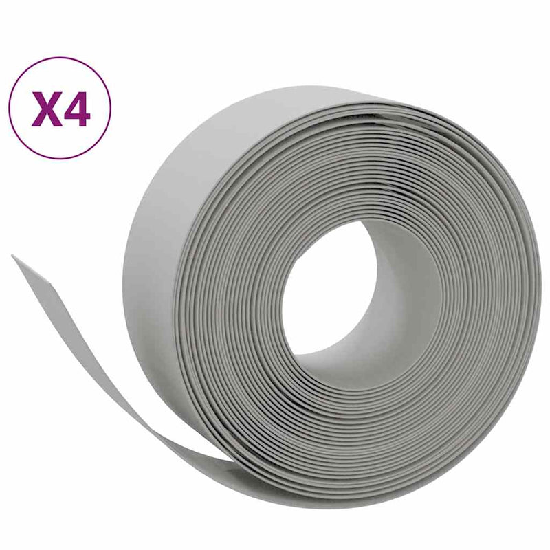 Load image into Gallery viewer, Vidaxl tuinranden 4 st 10 m 20 cm polyetheen grijs
