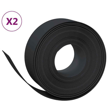 Vidaxl tuinranden 2 st 10 m 20 cm polyetheen zwart