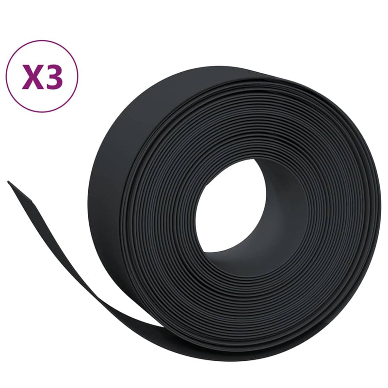 Load image into Gallery viewer, Vidaxl tuinranden 3 st 10 m 20 cm polyetheen zwart
