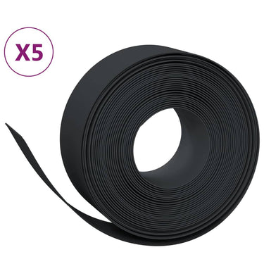 Vidaxl tuinranden 5 st 10 m 20 cm polyetheen zwart
