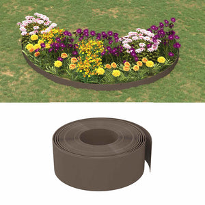 Vidaxl tuinranden 3 st 10 m 20 cm polyetheen bruin