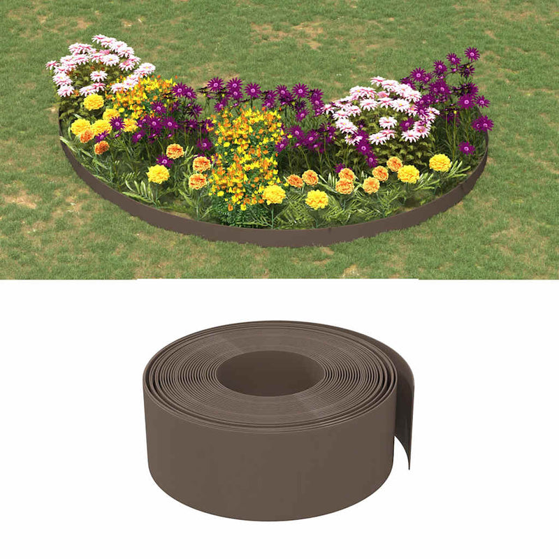 Load image into Gallery viewer, Vidaxl tuinranden 3 st 10 m 20 cm polyetheen bruin
