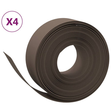 Vidaxl tuinranden 4 st 10 m 20 cm polyetheen bruin